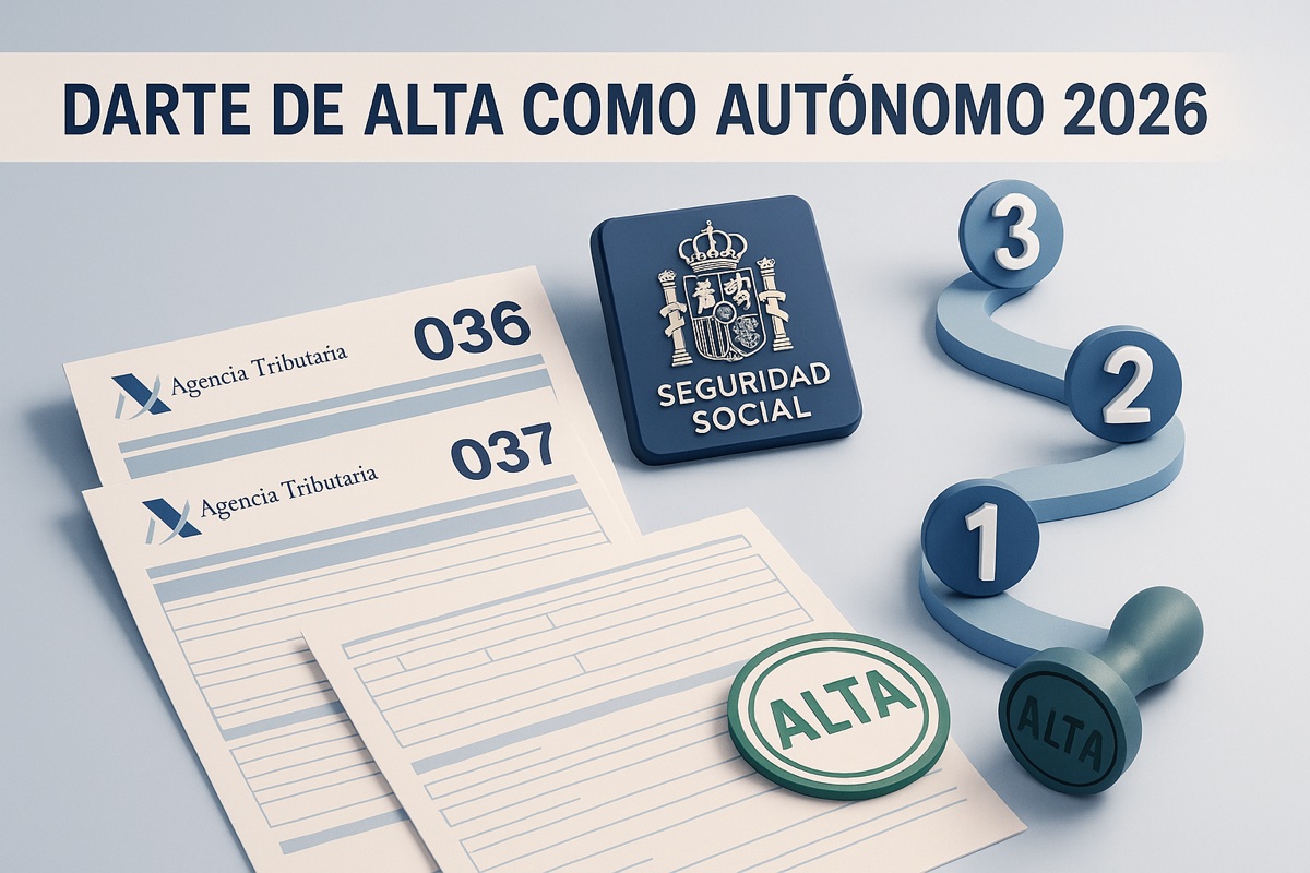 Cómo darte de alta como autónomo en 2026 (Hacienda y SS)