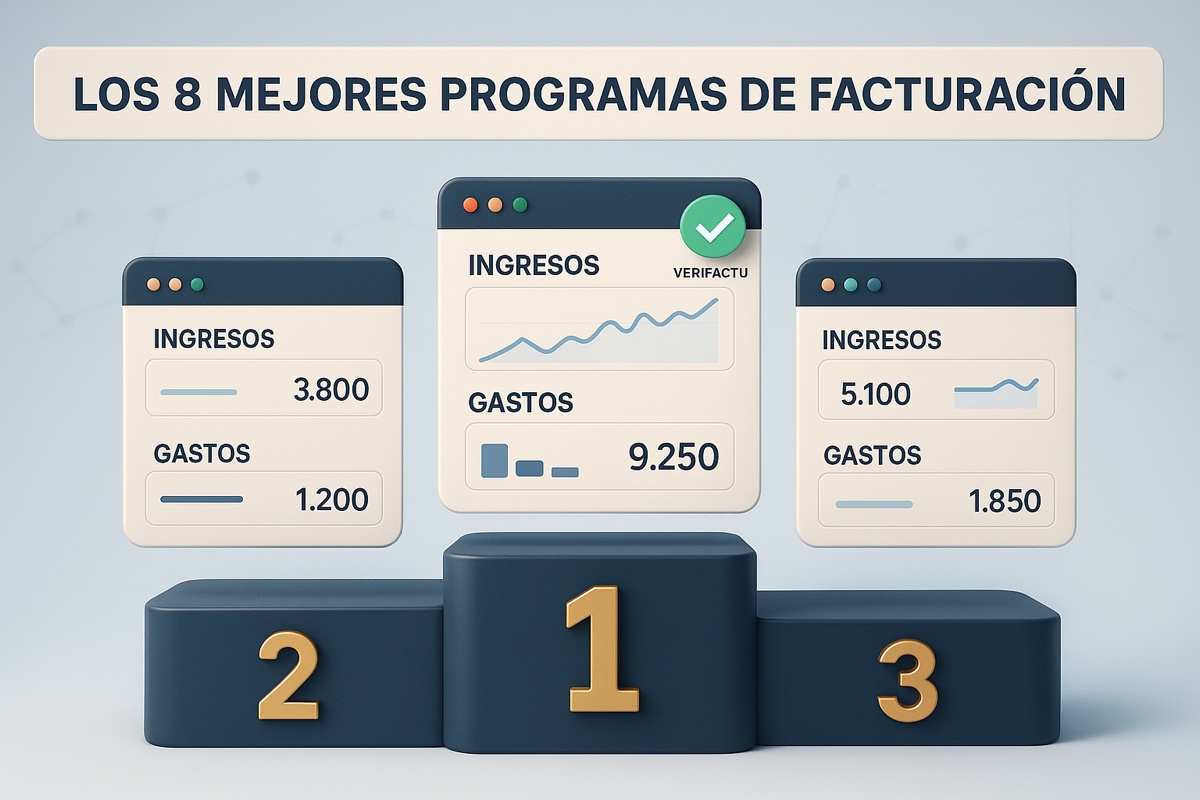 Los 8 mejores programas de facturación para autónomos en 2026 (con Verifactu)
