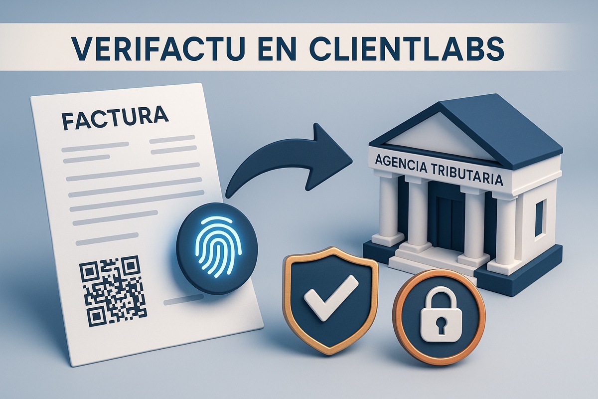Verifactu en ClientLabs: QR, huella y envío a Hacienda sin tocar nada
